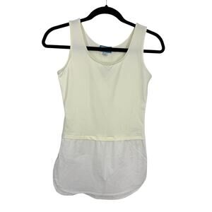 Skinny Shirt Tank Layering Blouse size Small White Slimming NEW